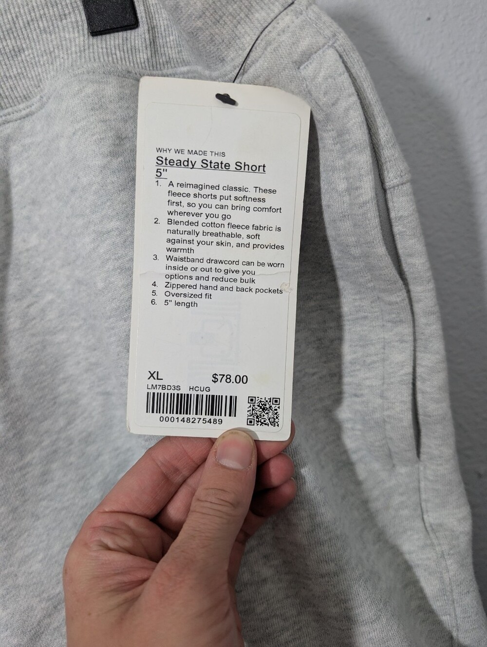 NWT Lululemon Steady State Short 5" Inseam Sz XL - Picture 3 of 7